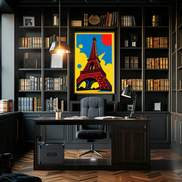 Eiffel Tower Pop Art Poster