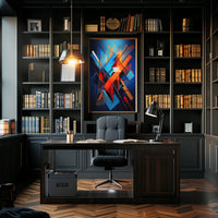 Geometric Modernism Energetic Abstract Art Wall Abstract Poster