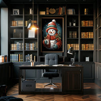 Cozy Winter Snowman Poster
