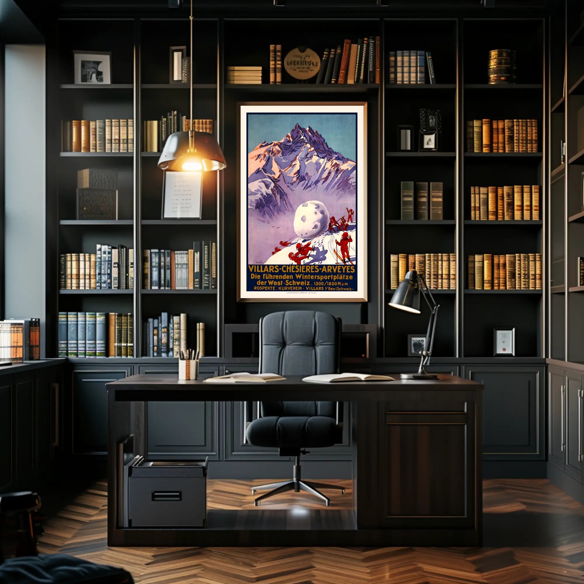 Villars-Chesières-Arveyes Winter Sports Poster PosterGoat