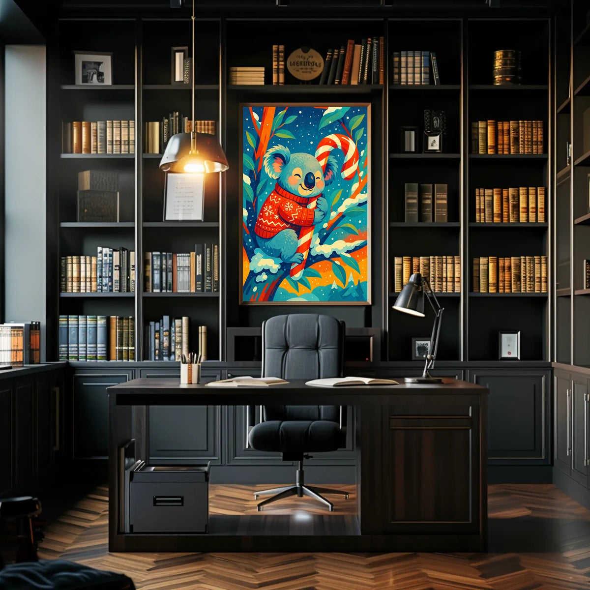 Cozy Koala Christmas Poster