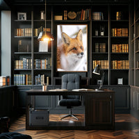 Red Fox in Winter Wonderland Animal Poster