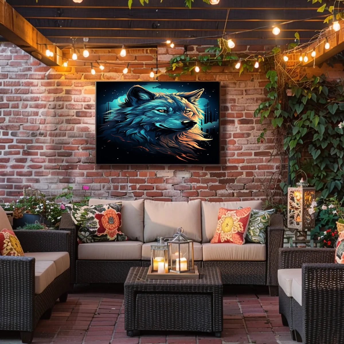 Majestic Wolf In The Night Poster