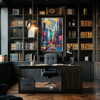 Surreal New York City Skyline Poster Abstract Wall Art