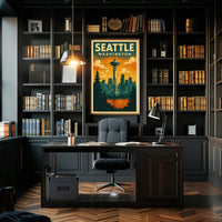 Seattle Skyline Poster