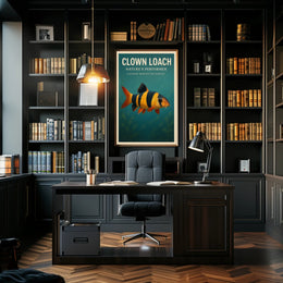 Clown Loach Nature's Performer Wall Art PosterGoat
