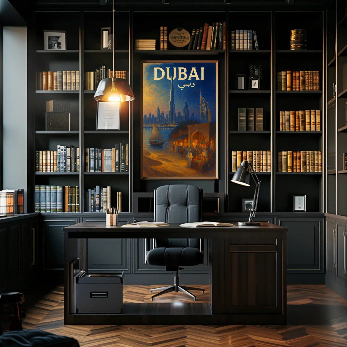 Dubai Cityscape Poster Tradition Modernity For Home Decor