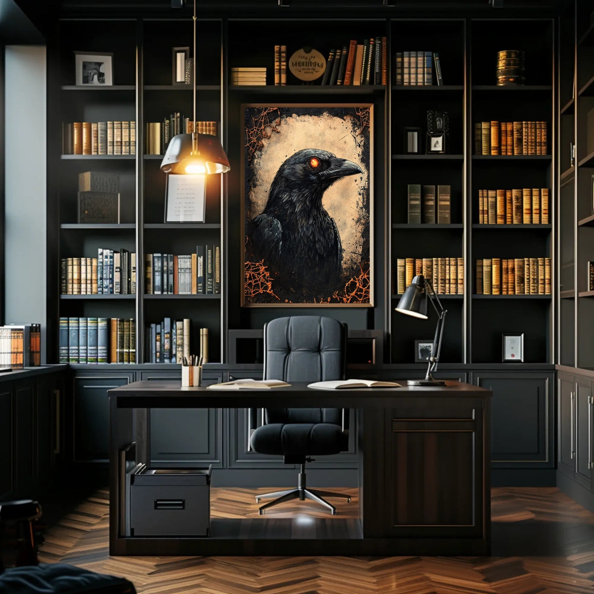 Mystical Raven Adventure Artistic Animal Poster
