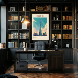 Iconic Skyline of Dubai Poster