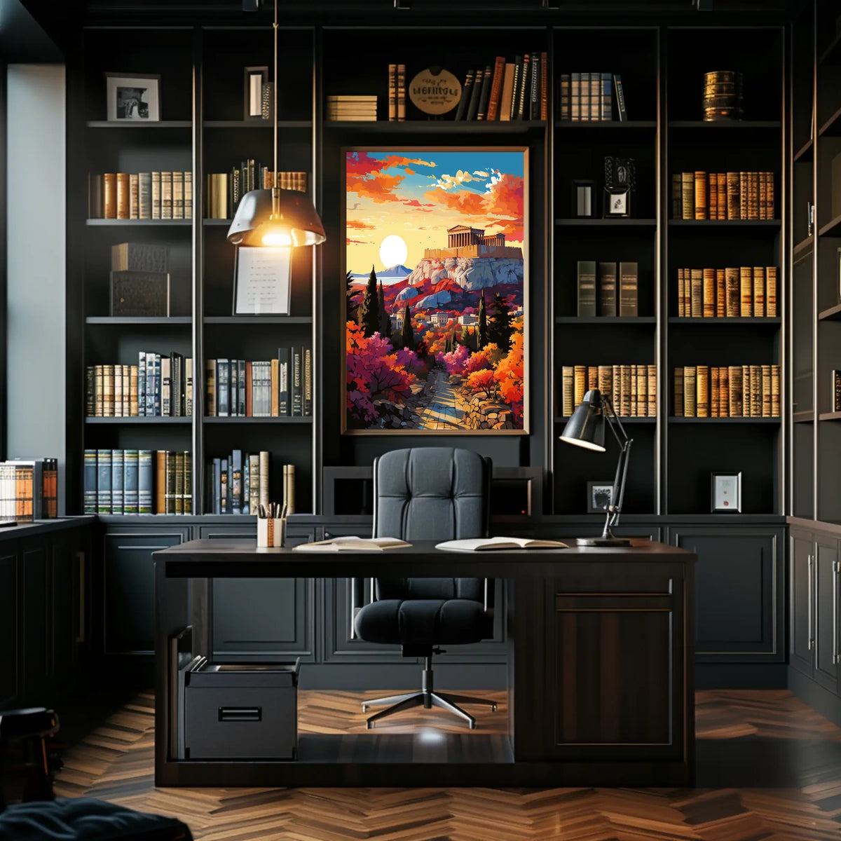 Majestic Sunset Over Athens Cultural or Heritage Poster