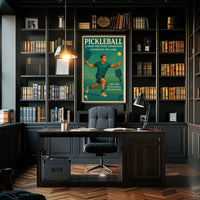 Pickleball Revolution Vintage Sports Poster PosterGoat
