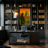 Samurai at Sunset Poster PosterGoat