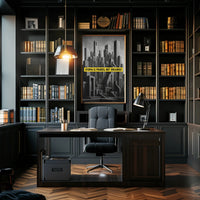 Dystopian Angular Cityscape Futuristic Sci-Fi Poster