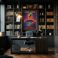 Cape Town Dreamscape Psychedelic Art Poster Print