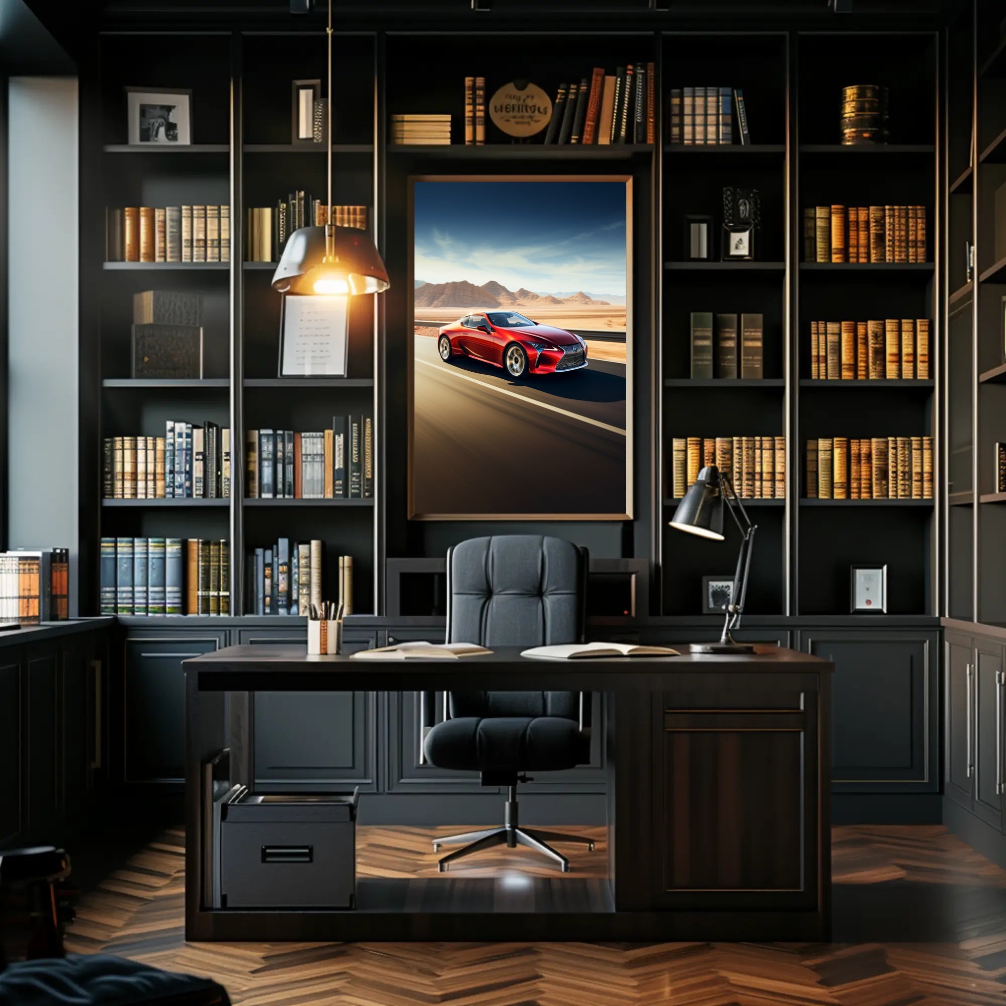 Sleek Elegance in Motion Poster PosterGoat