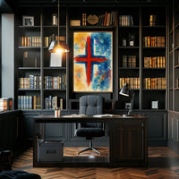 Abstract Watercolor Cross Abstract Poster