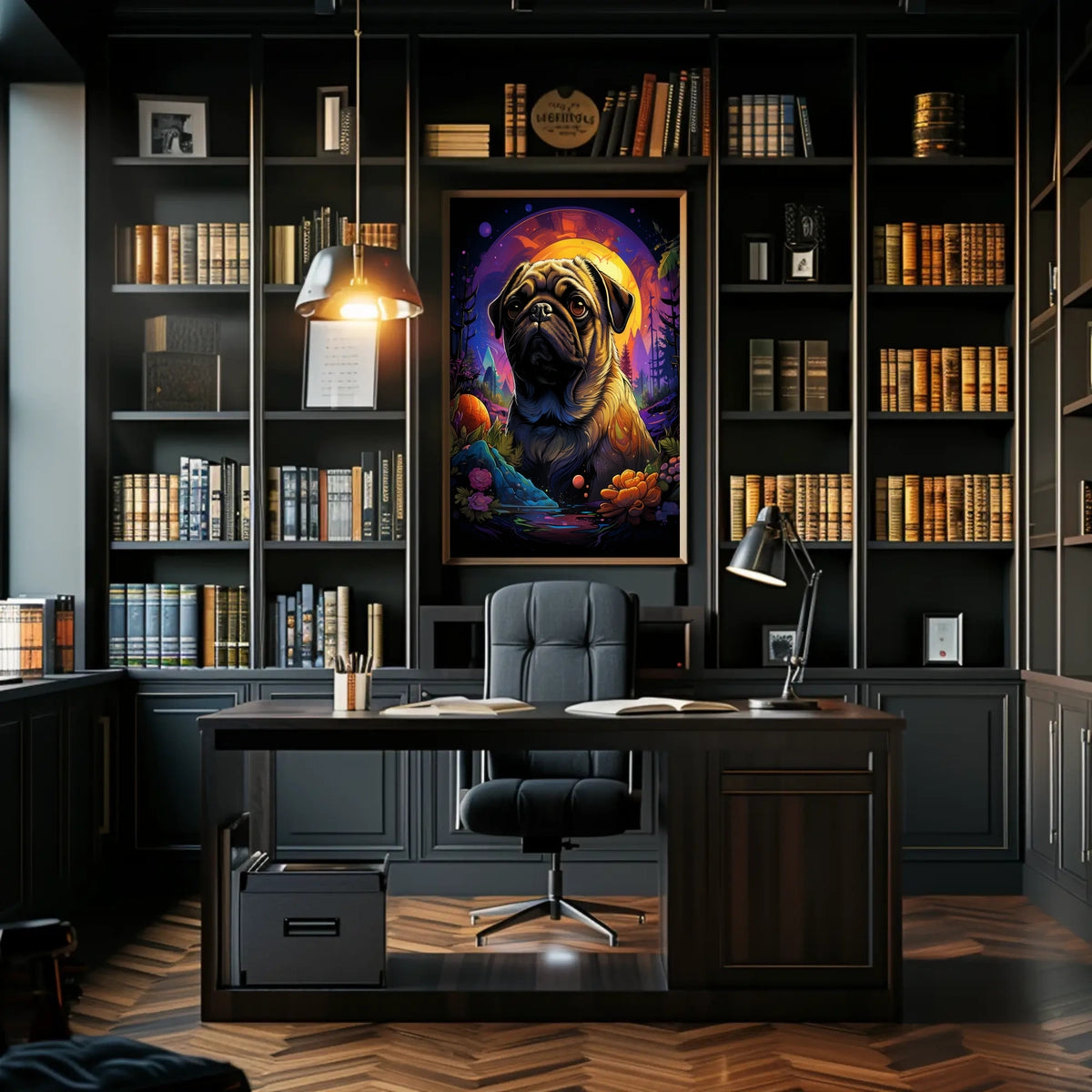 Cosmic Pug Adventure Poster