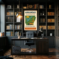 Arkansas Vintage Travel Poster: Nature and History Celebrated