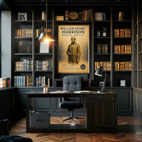 William Henry Harrison Vintage Historical Presidential Poster PosterGoat