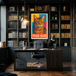 Pixie-Bob Cat Portrait Poster
