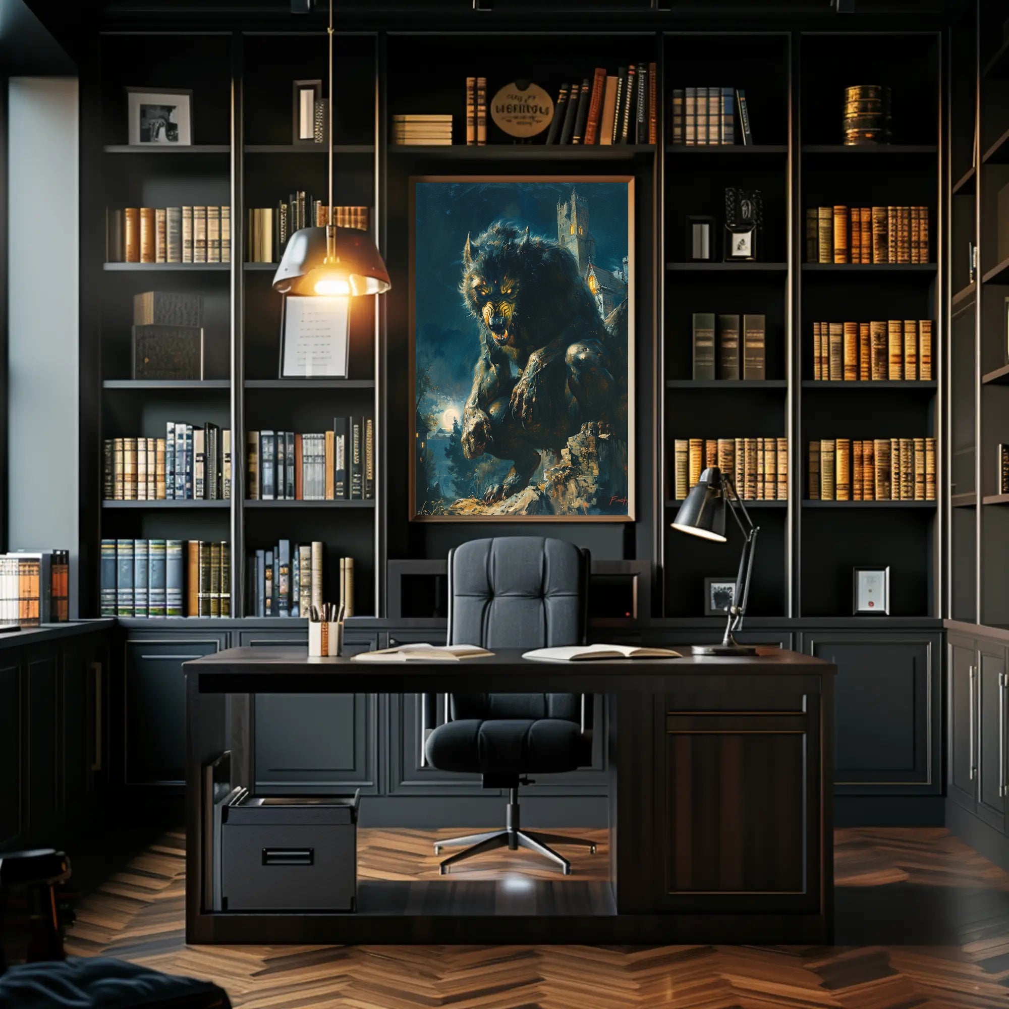 The Nocturnal Beast Art Poster for Home Decor and Art Lovers PosterGoat