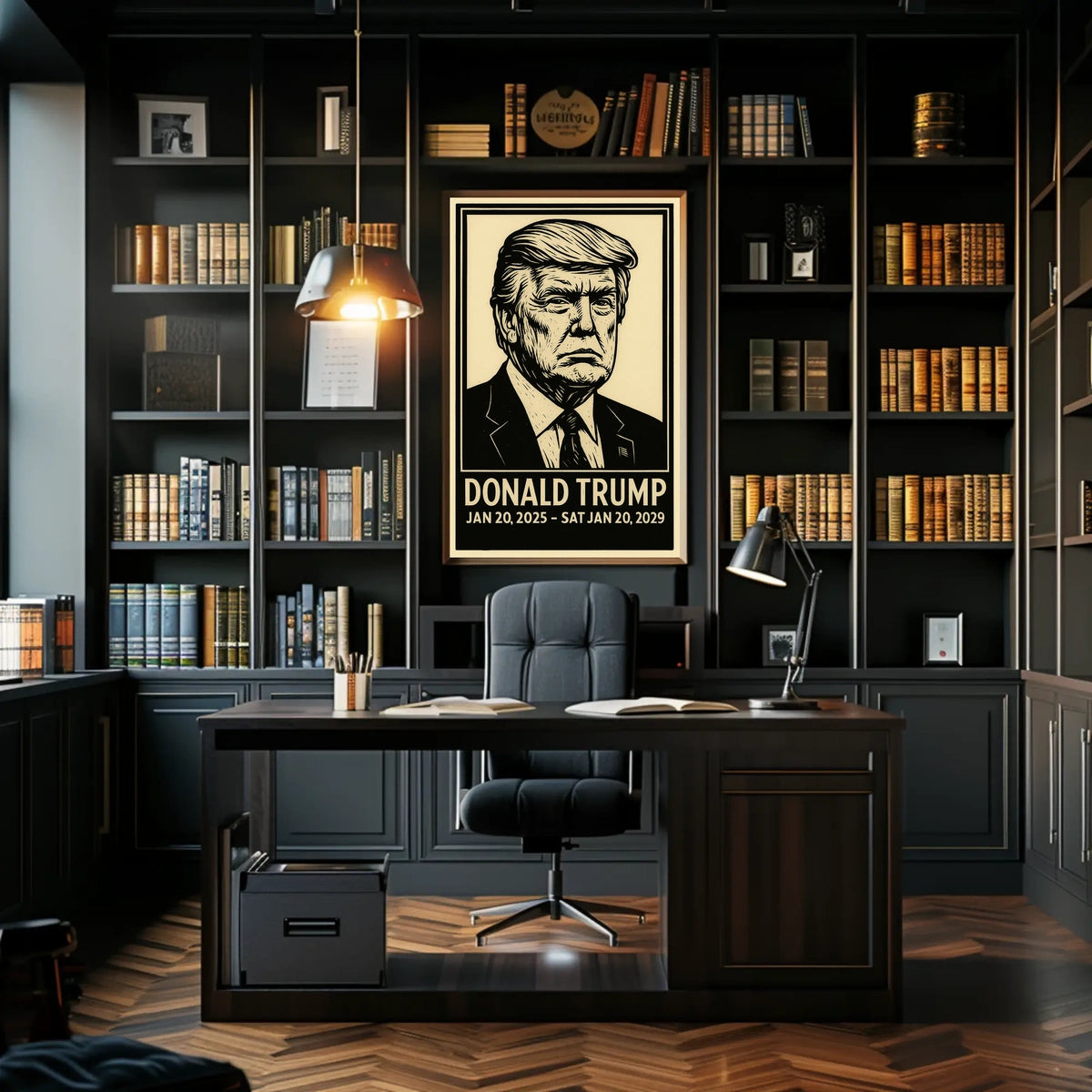 Trump Presidency Scenic Retro Patriotic Collector Poster