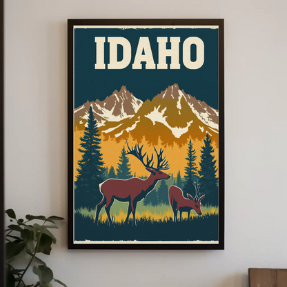 Vintage Poster Idaho Wildlife