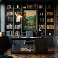 Lake Charlevoix Scenic Travel Poster