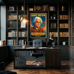 Albert Einstein Relativity Theory Cosmic Scenic Science Lovers Modern Decor Wall Art Poster