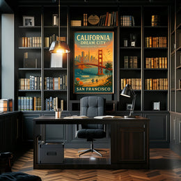 California Dream City Wall Art Print PosterGoat