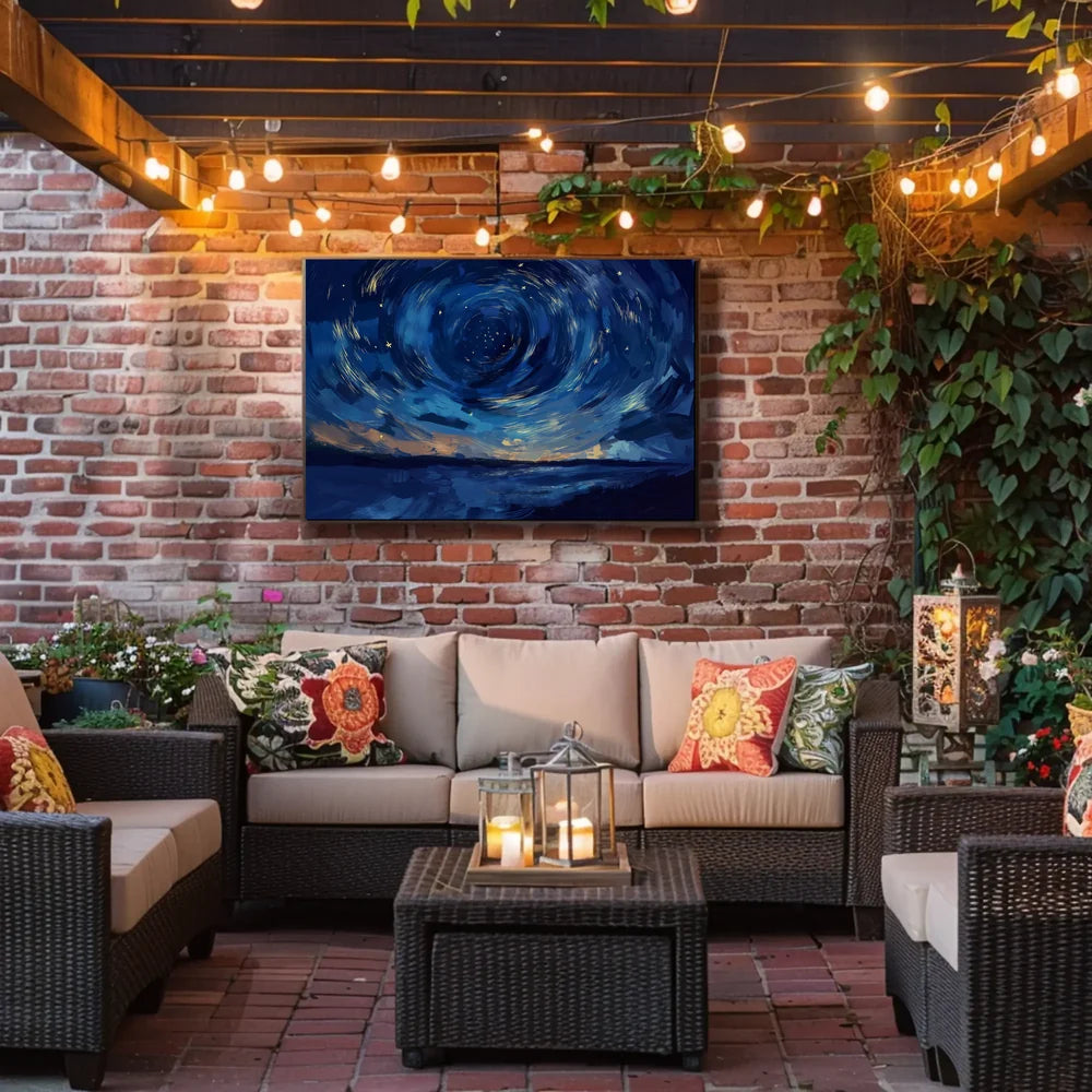 Starry Night Impressionist Art Poster for Home Decor