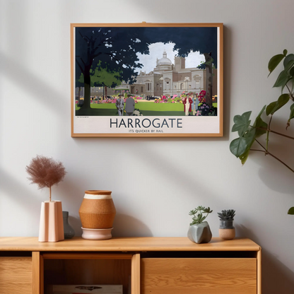Harrogate - It's Quicker by Rail Poster