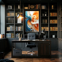 Dynamic Flow Abstract Art for Energetic Spaces Poster