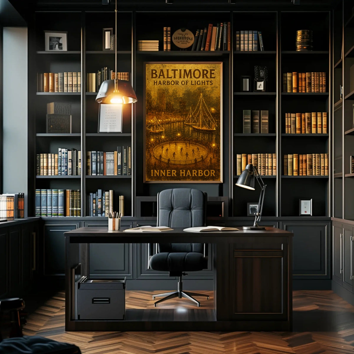 Baltimore Harbor Of Lights Poster