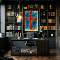 Vibrant Cross Abstract Abstract Poster