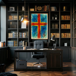 Vibrant Cross Abstract Abstract Poster