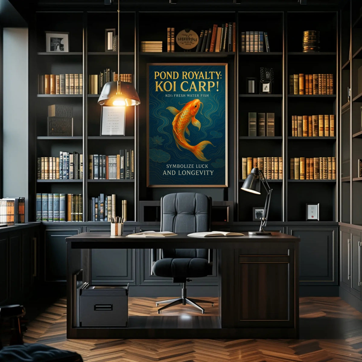 Pond Royalty Koi Carp Poster