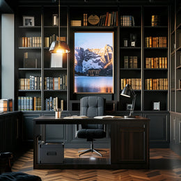 Mountain Retreat At Sunrise Poster