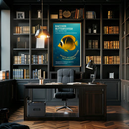 Raccoon Butterflyfish A Marine Aquarium Favorite Poster