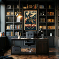 Patriotic Soldier WWII Military Recruitment Propaganda Poster PosterGoat