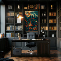 Philadelphia Liberty Bell Abstract Geometric Art Poster