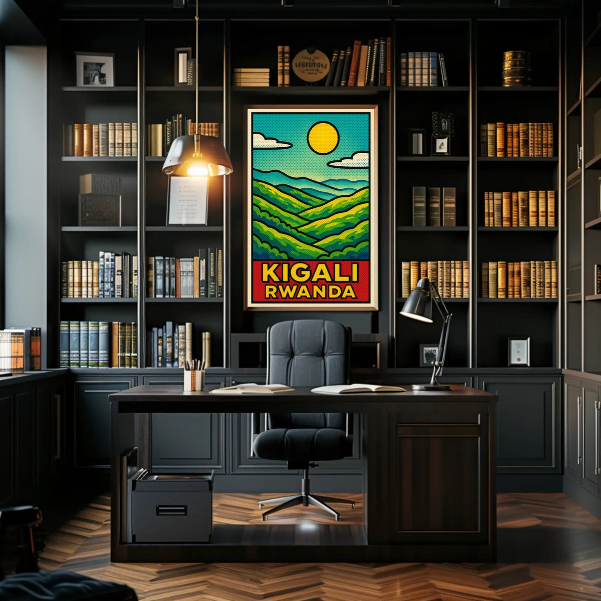 Kigali, Rwanda Vibrant Landscapes Poster