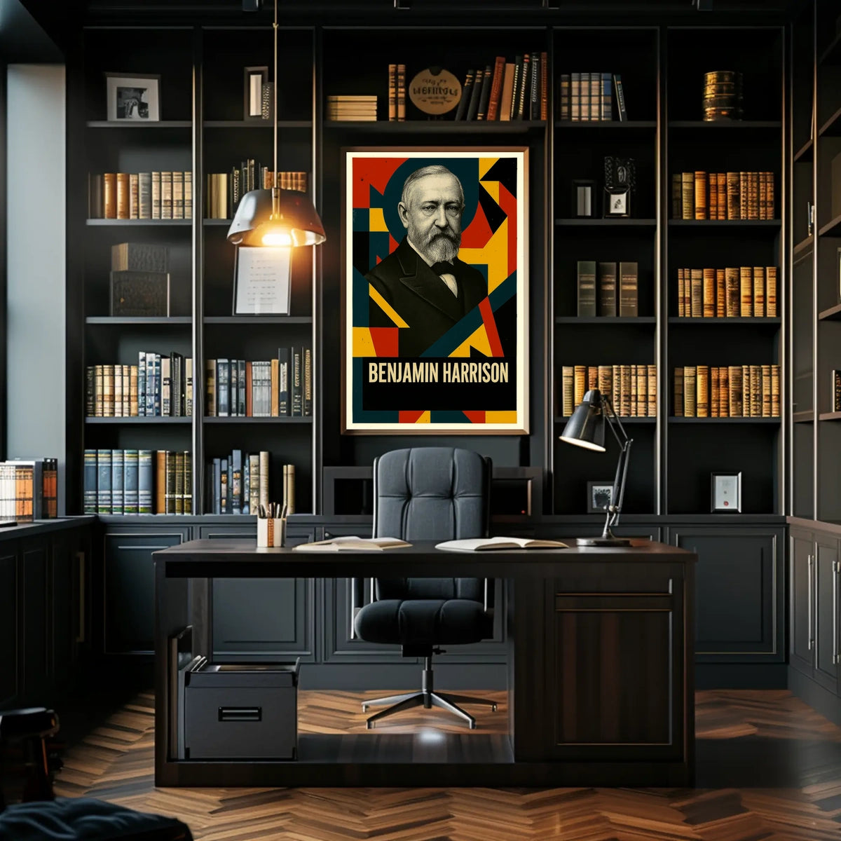 Benjamin Harrison 23rd President of the United States Abstract Pop Poster