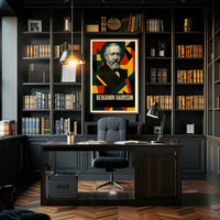Benjamin Harrison 23rd President of the United States Abstract Pop Poster