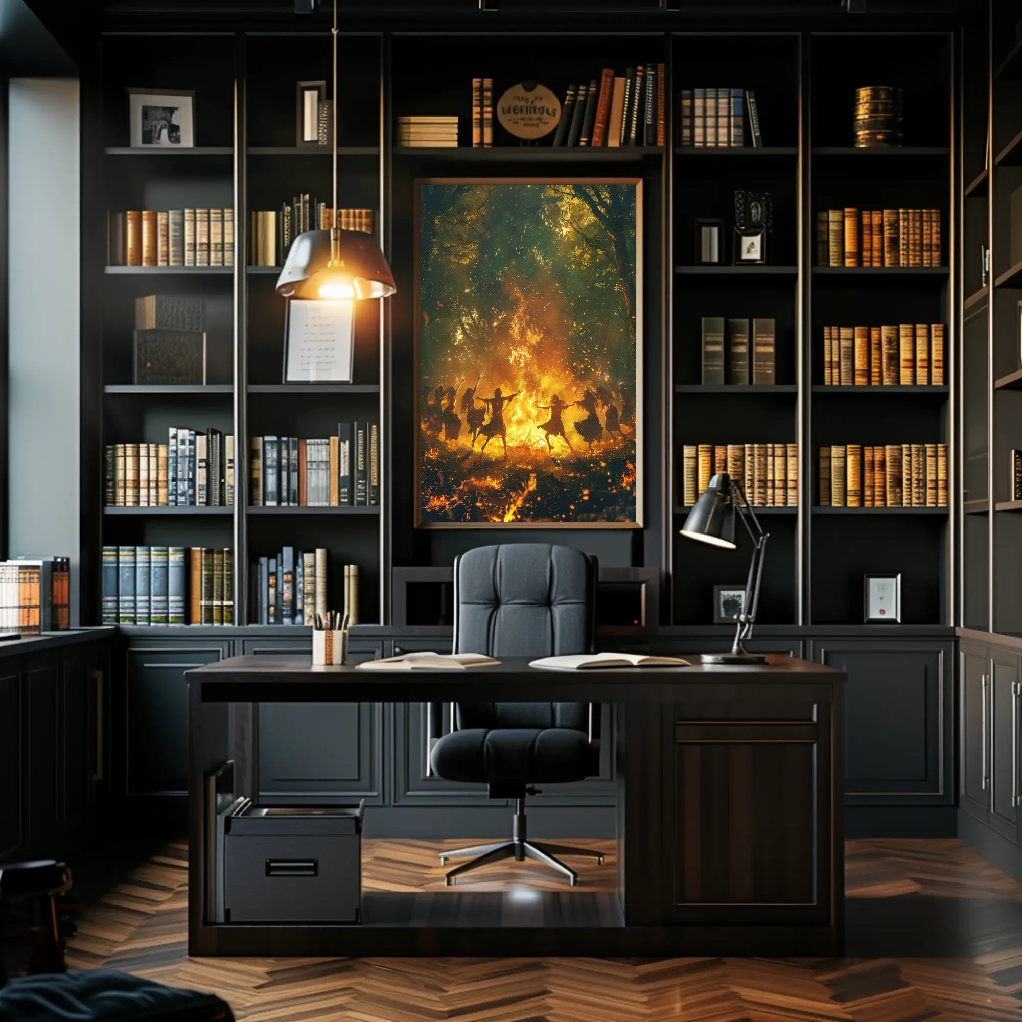 Mystical Bonfire Dance Fantasy or Mythology Poster PosterGoat