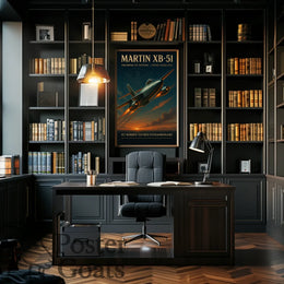 Martin XB-51 Jet Bomber Flight Military Recruitment Poster