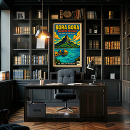 Bora Bora Paradise Vintage Travel Poster PosterGoat