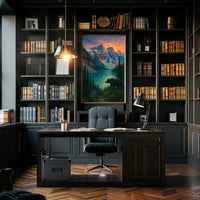Mountain Wilderness At Sunset Poster