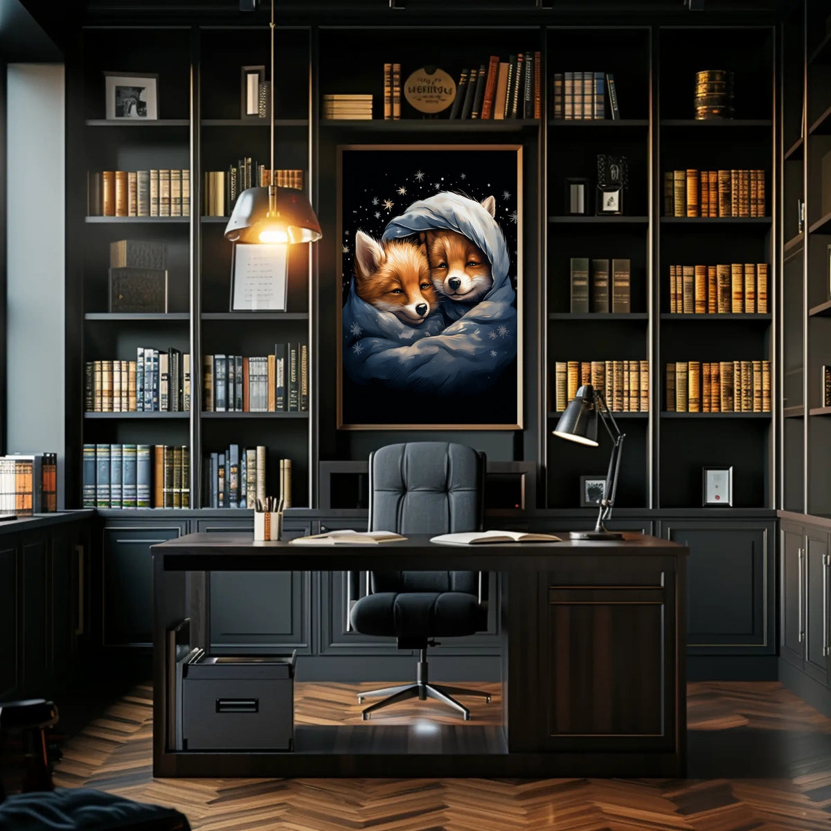 Cozy Fox Companions Poster