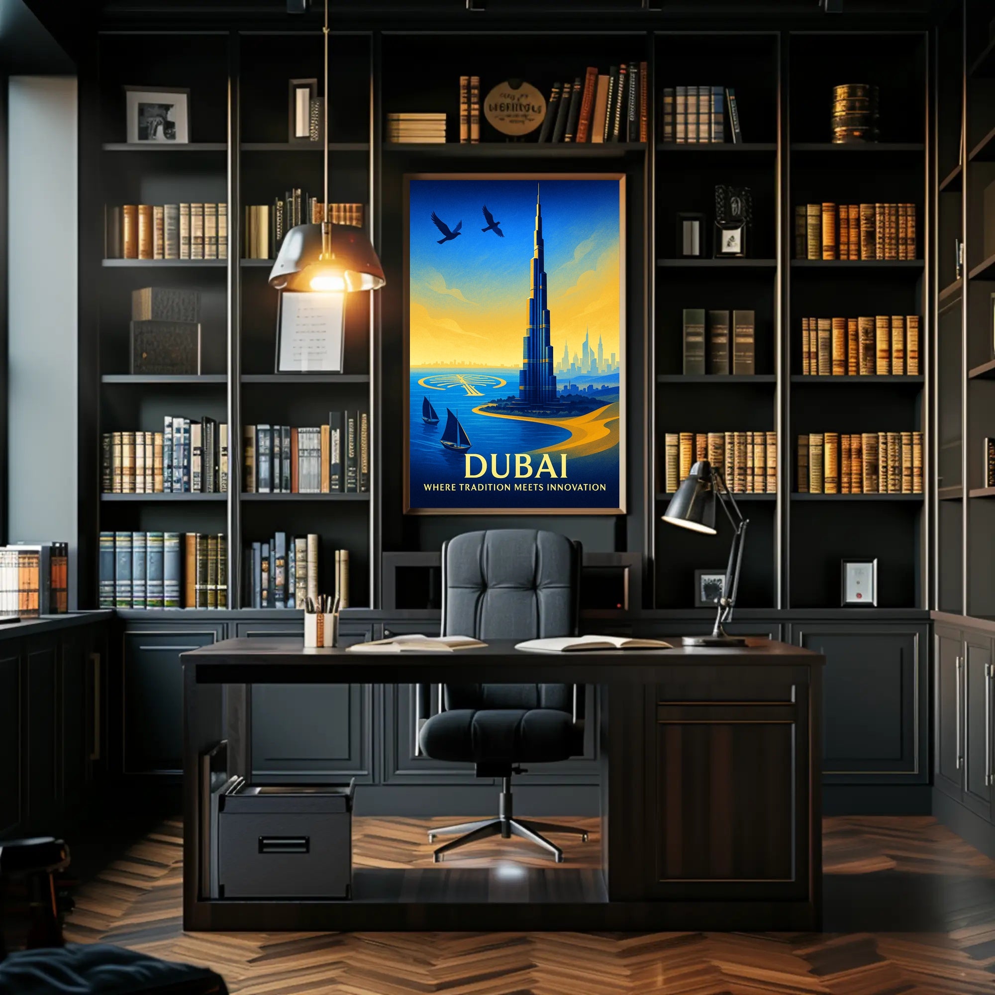 Dubai Where Tradition Meets Innovation Poster PosterGoat